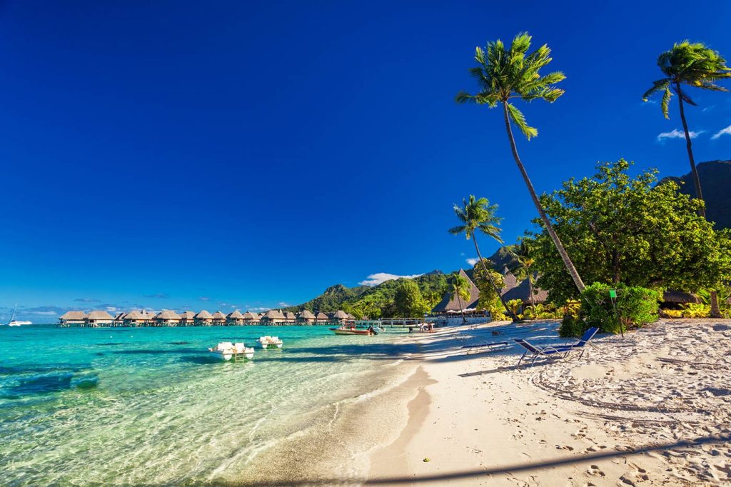 Polynésie-Plage-tropical-et-bungalows-sur-piloti-sur-l’île-de-Moorea-©mvaligursky,-iStock