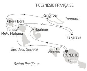 Itinéraire Paul Gauguin ©PaulGauguin/Ponant