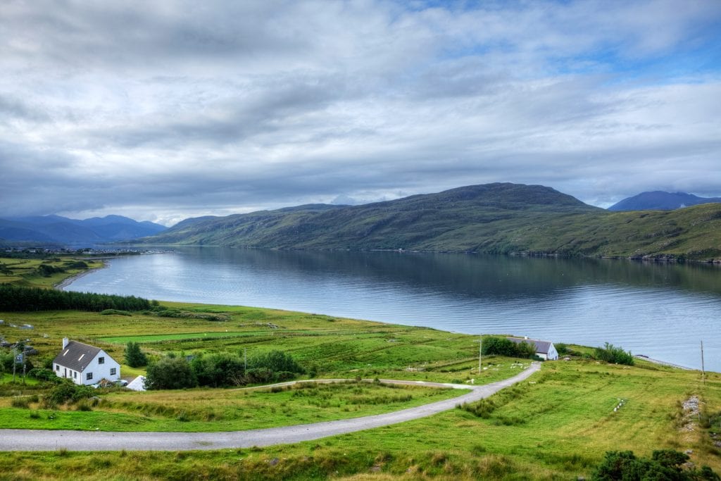 View of the town of Ullapool in Scotland